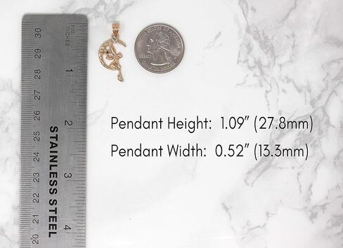 CaliRoseJewelry 10k Tinkerbell Fairy Tale on The Moon Charm Pendant in Saudi Arabia