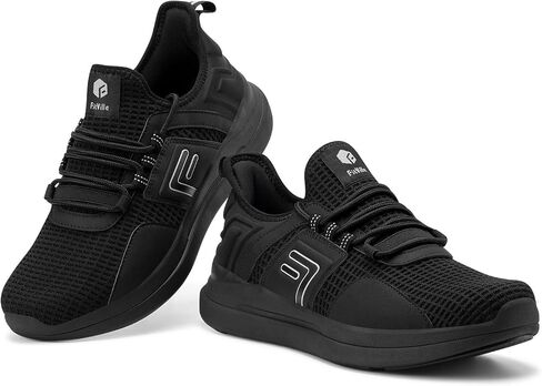 FitVille Wide Sneakers for Men Road Running Athletic Shoes with Wide Toe Box - Fresh Core (Black, 13 Wide) in Saudi Arabia