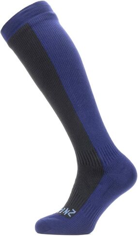 SEALSKINZ Unisex Waterproof Cold Weather Knee Length Sock, Black/Navy Blue, Small in Saudi Arabia