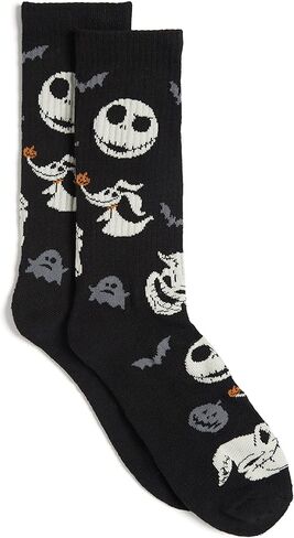 طاقم واحد للرجال من Disney Nightmare Before Christmas، باللون الأسود الهالوين، يناسب الجورب مقاس 10-13 يناسب مقاس الحذاء 6.5-12.5 in Kuwait