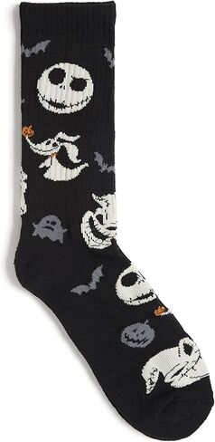 طاقم واحد للرجال من Disney Nightmare Before Christmas، باللون الأسود الهالوين، يناسب الجورب مقاس 10-13 يناسب مقاس الحذاء 6.5-12.5 in Kuwait