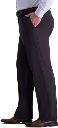 Haggar Men's Big and Tall Big & Tall Premium Comfort Classic Fit Flat Front Dress Pant, charcoal, 50Wx34L in Saudi Arabia