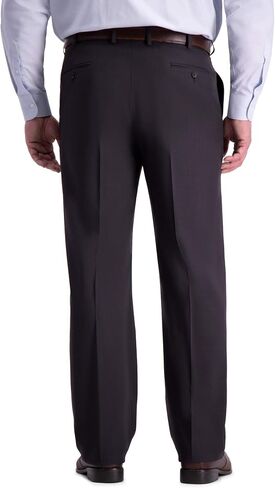 Haggar Men's Big and Tall Big & Tall Premium Comfort Classic Fit Flat Front Dress Pant, charcoal, 50Wx34L in Saudi Arabia