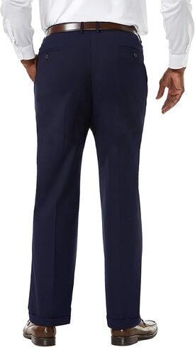 Haggar Men's Big and Tall Big & Tall Premium Stretch Solid Expandable Waist Plain Front Dress Pant in Saudi Arabia