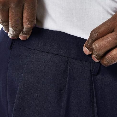 Haggar Men's Big and Tall Big & Tall Premium Stretch Solid Expandable Waist Plain Front Dress Pant in Saudi Arabia