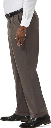 Haggar Men's Big and Tall Big & Tall Premium Stretch Solid Expandable Waist Plain Front Dress Pant in Saudi Arabia