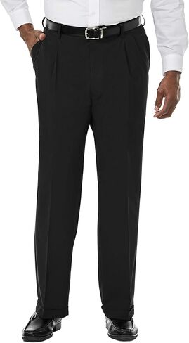 Haggar Men's Big and Tall Big & Tall Premium Stretch Solid Expandable Waist Plain Front Dress Pant in Saudi Arabia