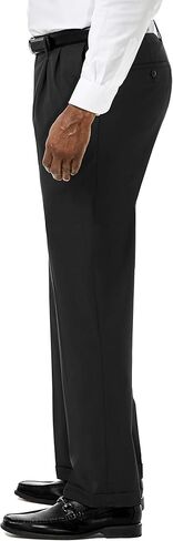 Haggar Men's Big and Tall Big & Tall Premium Stretch Solid Expandable Waist Plain Front Dress Pant in Saudi Arabia