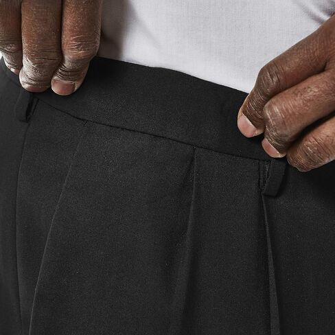 Haggar Men's Big and Tall Big & Tall Premium Stretch Solid Expandable Waist Plain Front Dress Pant in Saudi Arabia