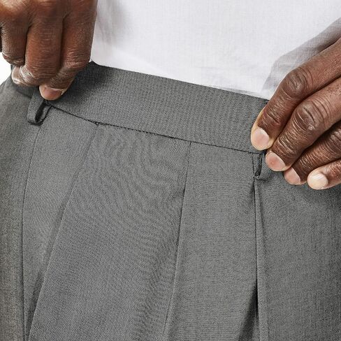 Haggar Men's Big and Tall Big & Tall Premium Stretch Solid Expandable Waist Plain Front Dress Pant in Saudi Arabia