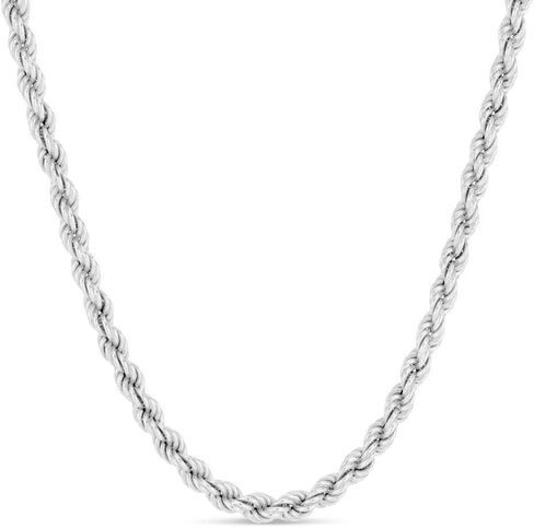 Verona Jewelers Mens Italian 925 Sterling Silver Diamond Cut Rope Chain Necklace, 5MM, 6MM, 7.5MM,8.5MM- Mens Rope Chain, Sterling Silver Rope Chain Necklace For Men, Mens Rope Chain Bracelet in Saudi Arabia