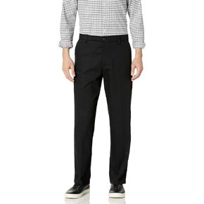 Haggar Men's Performance Micro Stria Straight-Fit Plain-Front Pant in Saudi Arabia