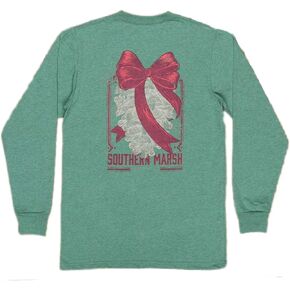 Southern Marsh Conifer Christmas Tee - Long Sleeve