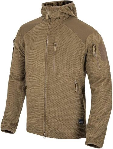 Helikon-Tex Men's Alpha Hoodie Jacket Grid Fleece Black in Saudi Arabia