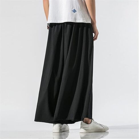 Japanese Traditional Samurai Style Kimono Loose Casual Wide Leg Pants For Men in Saudi Arabia