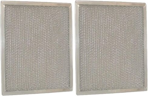 HASMX Aluminum Range Hood Grease Filter Replacement Filter for Broan Nutone, Replaces Part Numbers: S97007894, S97017455, S97017456, S97005683, 97005683, 97017455, 9-7/8 x 11-5/8 x 3/8 Inches (2-Pack) in Saudi Arabia