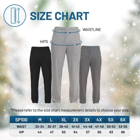 JMR Men's Fleece Sweatpants and Jogger Pants with Side Pockets for Winter Cycling, Gym Training, or Everyday Use in Kuwait