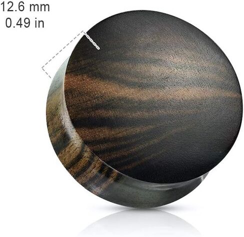 Striped Ebony Wood Convex Saddle Plug in Saudi Arabia