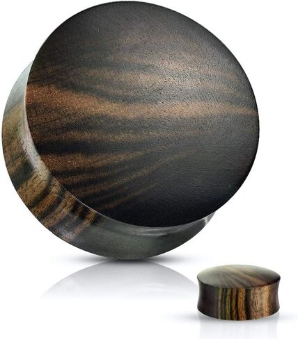 Striped Ebony Wood Convex Saddle Plug in Saudi Arabia