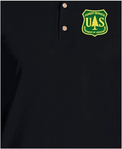 ALLNTRENDS Men's Polo T Shirt Forest Service Embroidered USDA National US Tee in Saudi Arabia