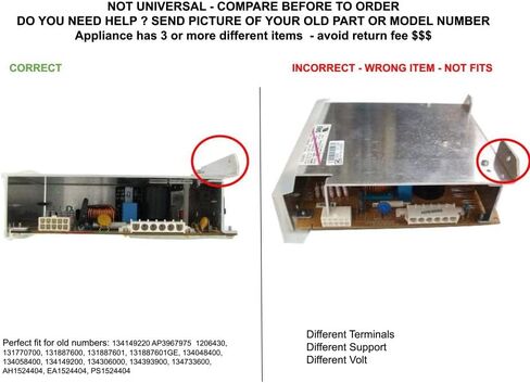 GLOB PRO SOLUTIONS AP3967975 PS1524404 EAP1524404 PD00000194 CKD2609 Washer Speed Controller Assembly 7" ¼ Length Approx. Replacement for and compatible with Frigidaire Kenmore / Sears Electrolux White Westinghouse Heavy DUTY in Saudi Arabia