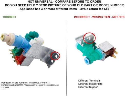 GLOB PRO SOLUTIONS AP4454644 EAP2367038 PS2367038 PD00004652 CKD4713 Water Inlet Valve Kit in Saudi Arabia