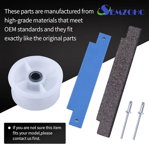 12001541 Dryer Drum Roller Repair Kit & WP6-3700340 Dryer Idler Pulley Replacement & 306508 Dryer Drum Bearing Kit compatible for Crosley Maytag Clothes Dryer. Replace Part No. 303373, 306508VP in Saudi Arabia
