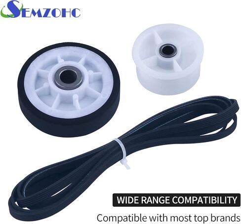 12001541 Dryer Drum Roller Repair Kit & WP6-3700340 Dryer Idler Pulley Replacement & 306508 Dryer Drum Bearing Kit compatible for Crosley Maytag Clothes Dryer. Replace Part No. 303373, 306508VP in Saudi Arabia