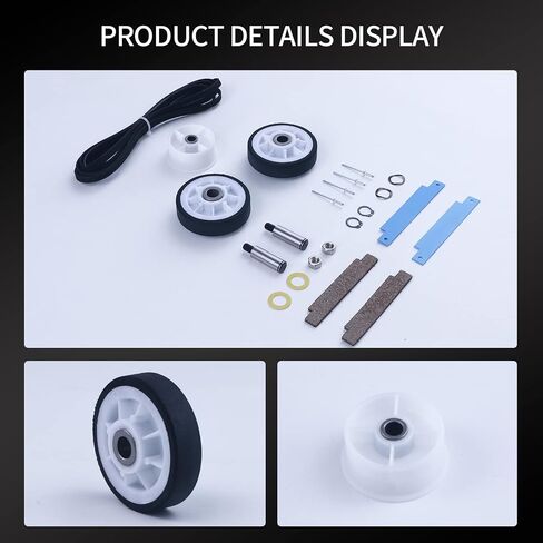12001541 Dryer Drum Roller Repair Kit & WP6-3700340 Dryer Idler Pulley Replacement & 306508 Dryer Drum Bearing Kit compatible for Crosley Maytag Clothes Dryer. Replace Part No. 303373, 306508VP in Saudi Arabia