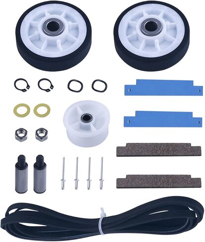 12001541 Dryer Drum Roller Repair Kit & WP6-3700340 Dryer Idler Pulley Replacement & 306508 Dryer Drum Bearing Kit compatible for Crosley Maytag Clothes Dryer. Replace Part No. 303373, 306508VP in Saudi Arabia