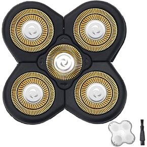 5 Blades Shaver Replacement Heads for Bald Men Easy to Clean Electric Shaver with Blade Cover