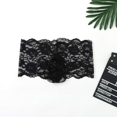 Underwear Underwear Soft Sports Breathable Lace Men Sexy Underpans Intimates Cop Lingerie Women Plus Size (Red, L) in Saudi Arabia