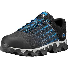 حذاء Timberland PRO الرجالي Powertrain Sport Alloy Safety Toe Electric Hazer Athletic Work Shoe، أسود من النايلون Ripstop مع أزرق، 9.5 عرض أمريكي in Saudi Arabia