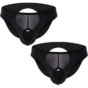 Summer Code Mens Sexy Hollowed Pouch Thong Underwear Pack in Saudi Arabia