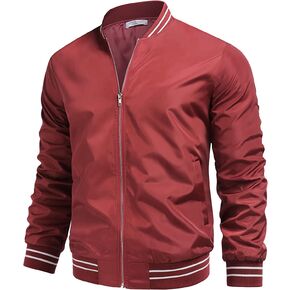 سترات منفوخة للرجال من COOFANDY سترة واقية خفيفة الوزن بسحاب كامل سترة اسكواش غير رسمية للربيع والخريف معطف نشط ملابس خارجية in Kuwait