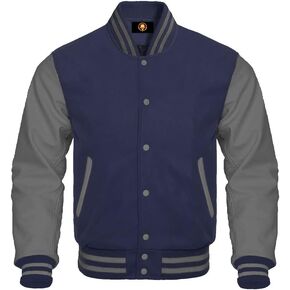 Cow leather Sleeves Genuine Wool Body Jacket Letterman Baseball Bomber Varsity Jackets in Kuwait