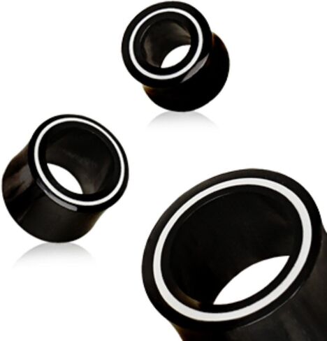 Organic Buffalo Horn Tunnel Plug with Bone Inlay in Saudi Arabia