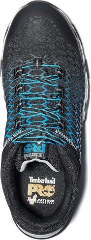 حذاء Timberland PRO الرجالي Powertrain Sport Alloy Safety Toe Electric Hazer Athletic Work Shoe، أسود من النايلون Ripstop مع أزرق، 9.5 عرض أمريكي in Saudi Arabia