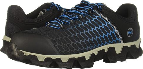 حذاء Timberland PRO الرجالي Powertrain Sport Alloy Safety Toe Electric Hazer Athletic Work Shoe، أسود من النايلون Ripstop مع أزرق، 9.5 عرض أمريكي in Saudi Arabia