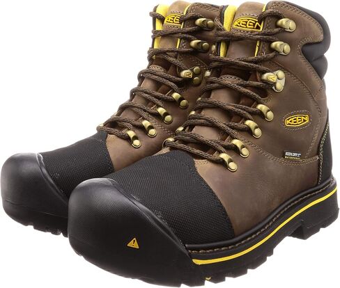 KEEN Utility Men's Milwaukee 6" Steel Toe Waterproof Work Boot, Dark Earth/Dark Earth, 11 Wide US in Saudi Arabia