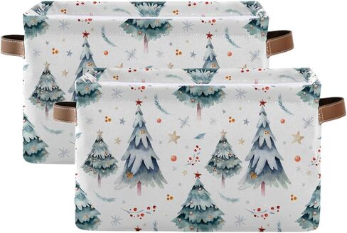 senya Storage Bin Basket Large Foldable Clothes Bag Rectangle Collapsible Fabric Laundry Hamper Folding Washing Bin Green Christmas Tree in Saudi Arabia