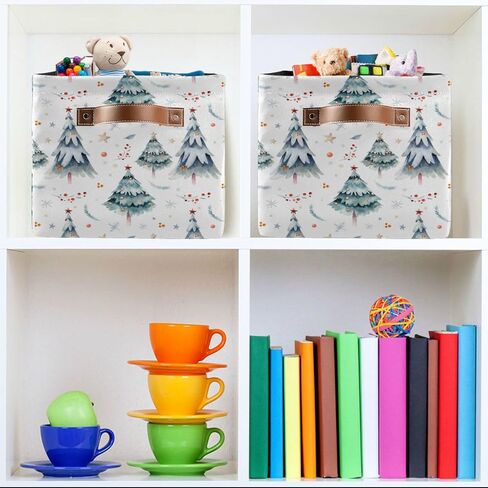senya Storage Bin Basket Large Foldable Clothes Bag Rectangle Collapsible Fabric Laundry Hamper Folding Washing Bin Green Christmas Tree in Saudi Arabia