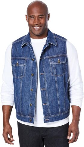 Liberty Blues Men's Big & Tall ™ Denim Vest in Saudi Arabia