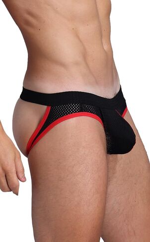 Linemoon Mens Jockstrap Sexy Underwear Athletic Supporters Mesh Jock Straps Male in Kuwait