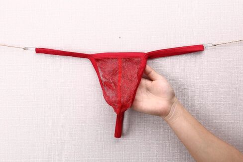 Detwen Men's Thongs Underwear See Through G-Strings Low Rise Sexy T Back Bikini in Saudi Arabia