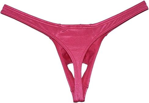 Jaxu Sexy Men's Long Bulge Pouch Thong Underwear Balls Out Shiny T-back Soft & Stretchy G-string in Kuwait