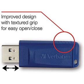 Verbatim 8GB USB 2.0 Flash Drive - Cap-Less & Universally Compatible - Blue in Saudi Arabia