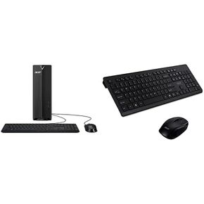 Acer Aspire XC-830-UA91 Desktop | Intel Celeron J4125 Processor | 8GB DDR4 | 256GB SSD | 8X DVD | Wi-Fi 5 | BT 4.2 LE | Windows 10 Home with Acer Wireless Keyboard and Wireless Mouse Bundle in Saudi Arabia