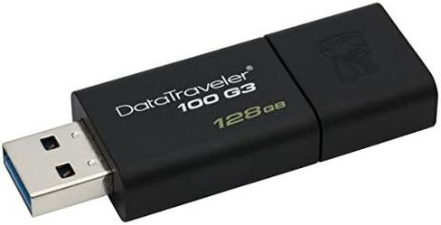Kingston 128GB DataTraveler 100 G3 USB 3.0 قراءة 100 ميجابايت/ثانية، كتابة 10 ميجابايت/ثانية (DT100G3/128 جيجابايت) in Kuwait