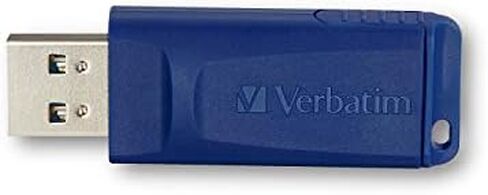 Verbatim 8GB USB 2.0 Flash Drive - Cap-Less & Universally Compatible - Blue in Saudi Arabia